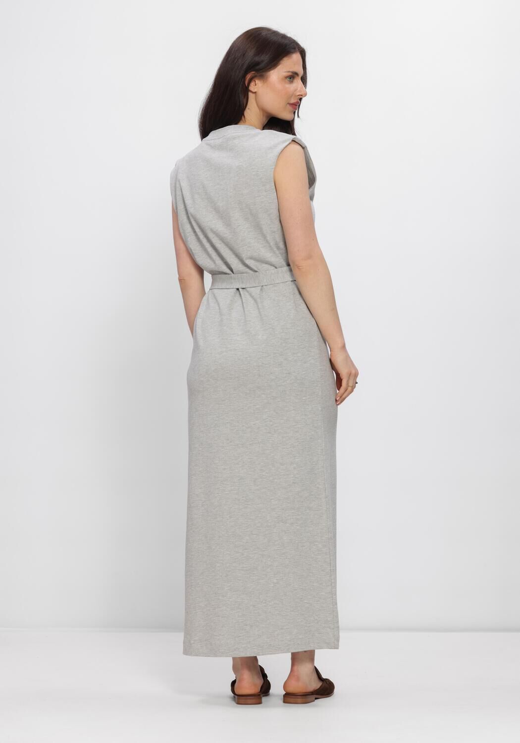 Graue SELECTED WOMEN Maxikleid SLFHALLEY SL ANKLE DRESS - large