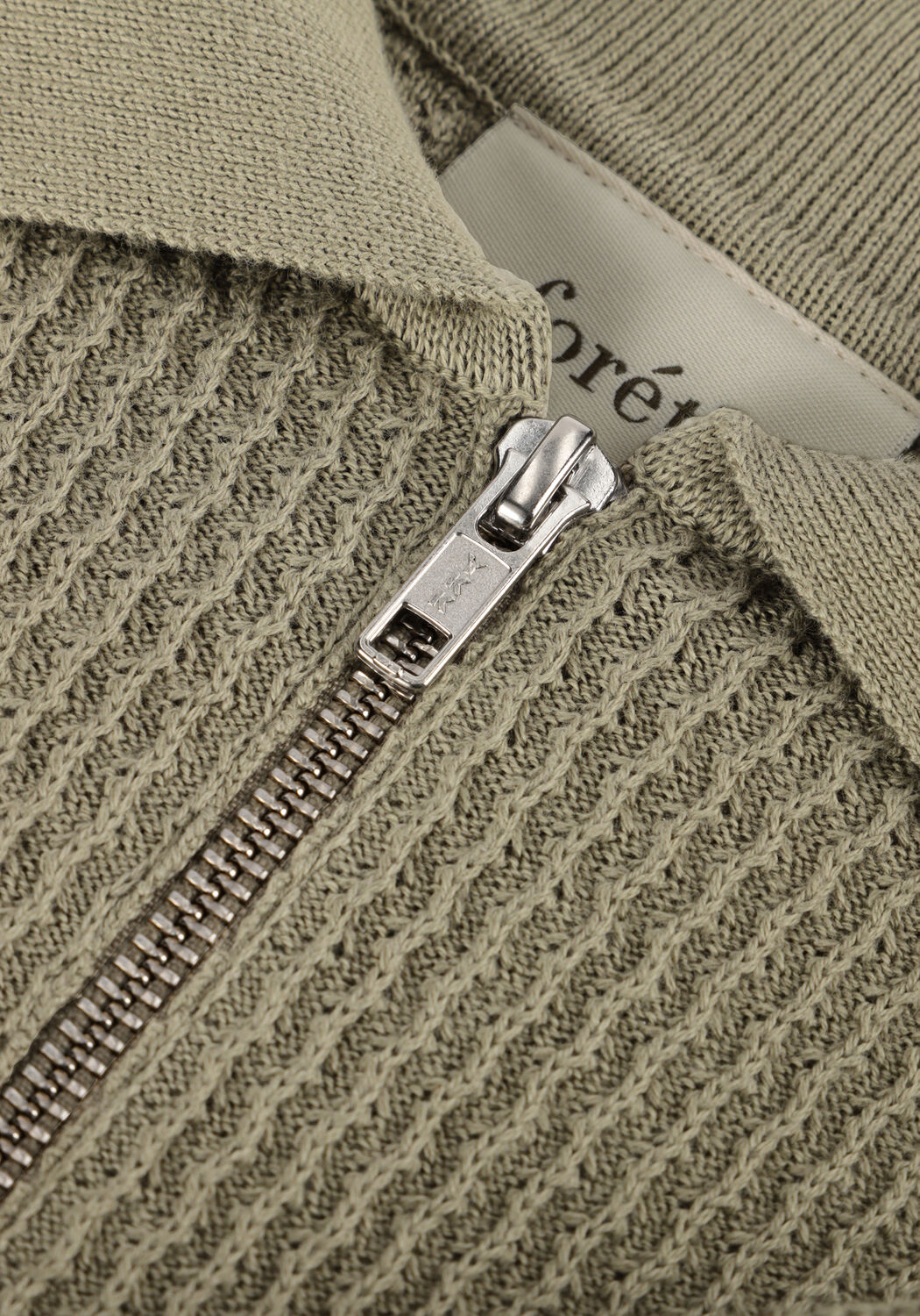 Gr&uuml;ne FOR&Eacute;T Polo-Shirt MOMENT HALF ZIP KNIT - large