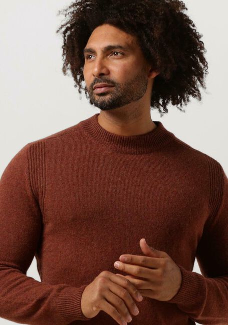 Braune ANERKJENDT Pullover AKRICO LAMBSWOOL KNIT - large