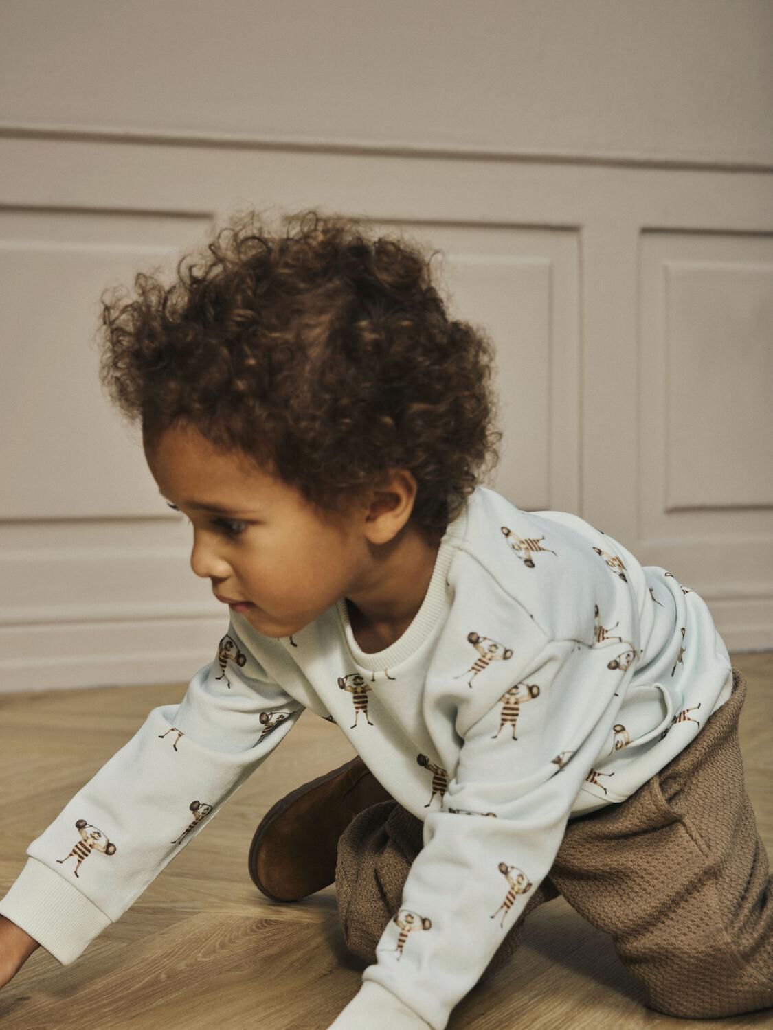 Ecru LIL' ATELIER Sweatshirt NMMJOBO LS LOOSE SWEAT LIL - large