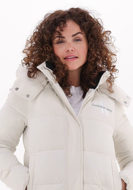 Weiße CALVIN KLEIN Wattierte Jack MW NON-DOWN SHORT PUFFER - large