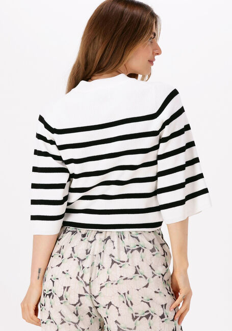 Weiße NEO NOIR Pullover MINKA STRIPE KNIT BLOUSE - large