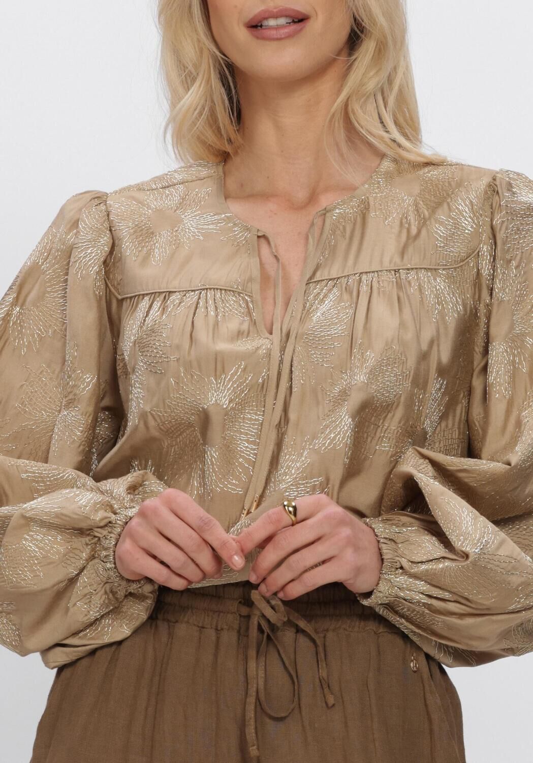 Sand NUKUS Blusen KAOUTAR BLOUSE EMBROIDERY - large