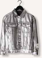 Silberne ALIX THE LABEL Jack LADIES WOVEN SILVER DENIM JACKET Silberne ALIX THE LABEL Jack LADIES WOVEN SILVER DENIM JACKET - medium