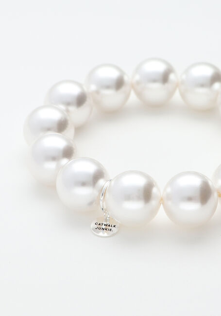 Wei&szlig;e BONNIE STUDIOS Armb&auml;nder MOONLIGHT PEARL BRACELET - large