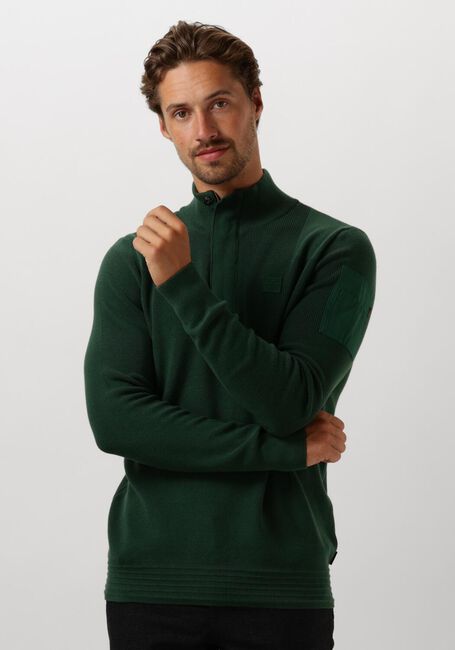 Grüne PME LEGEND Pullover HALF ZIP COLLAR COTTON KNIT - large
