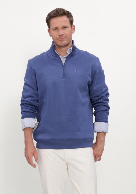 Blaue TOMMY JEANS Sweatshirt TJM REG FLEECE 1/4ZIP MOCK NECK - large