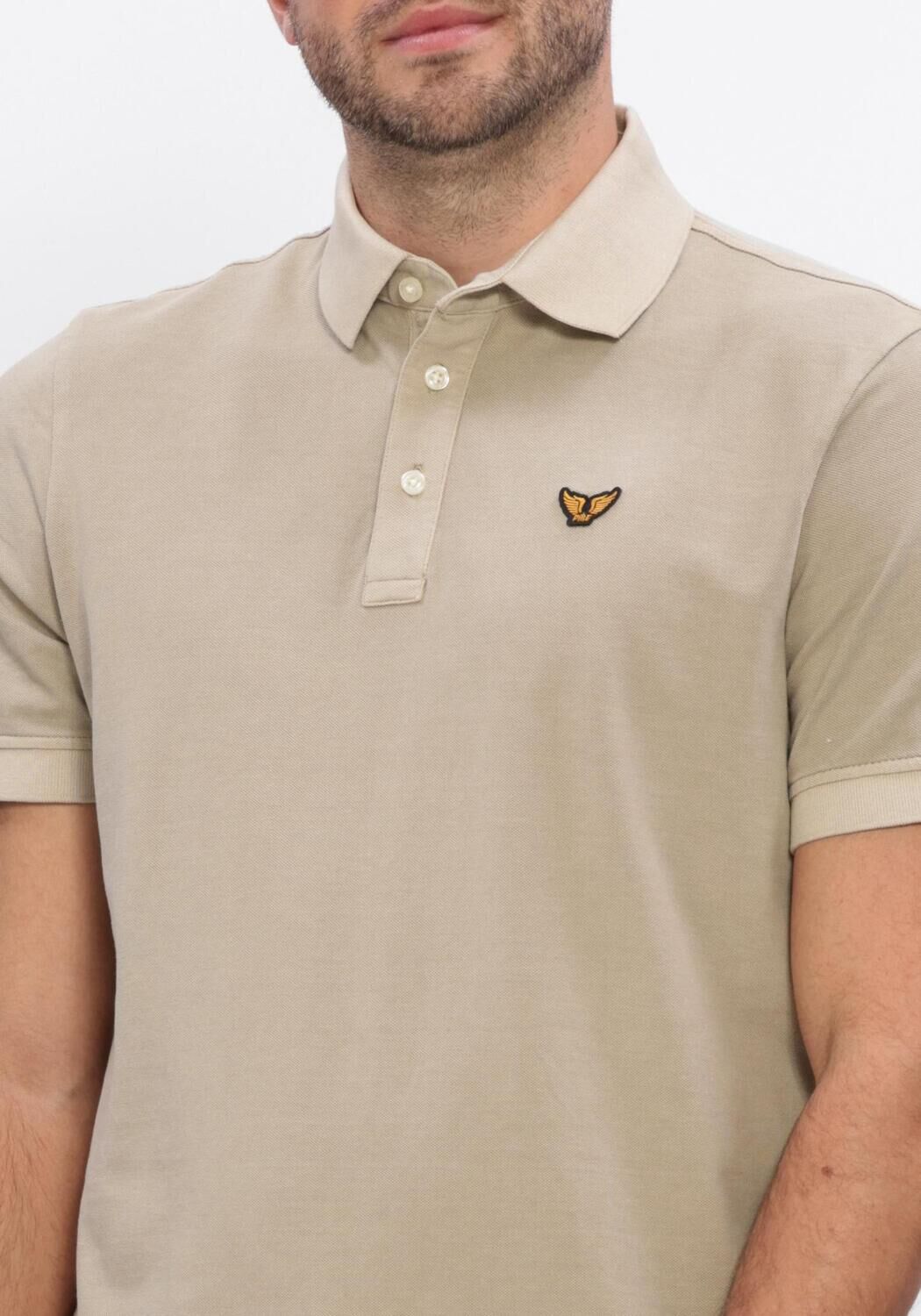 Beige PME LEGEND Polo-Shirt SHORT SLEEVE POLO PIQUE GARMENT DYED TAILWING - large