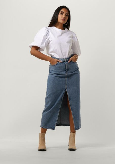 Blaue NOTRE-V Midirock DENIM MAXI SKIRT - large