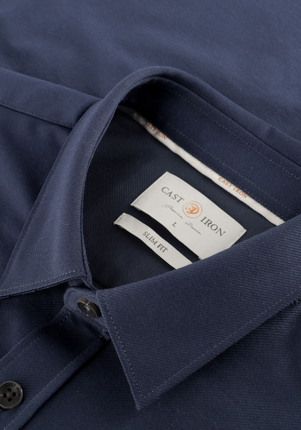 Dunkelblau CAST IRON Casual-Oberhemd CF TECH TWILL JERSEY - large