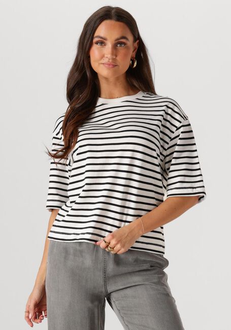 Schwarze CATWALK JUNKIE T-shirt LOOSE FIT STRIPE TSHIRT - large