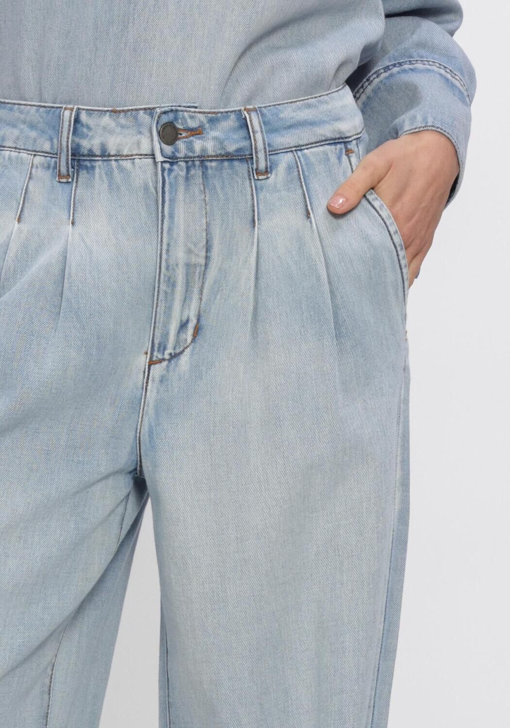 Blaue MY ESSENTIAL WARDROBE Wide jeans MWZITO 171 HIGH WIDE PANT - large