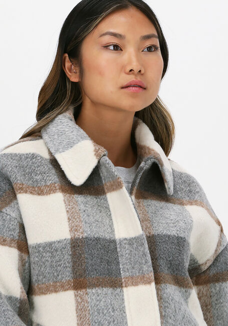 Nicht-gerade weiss NA-KD Jack BELTED SHORT CHECKED JACKET - large