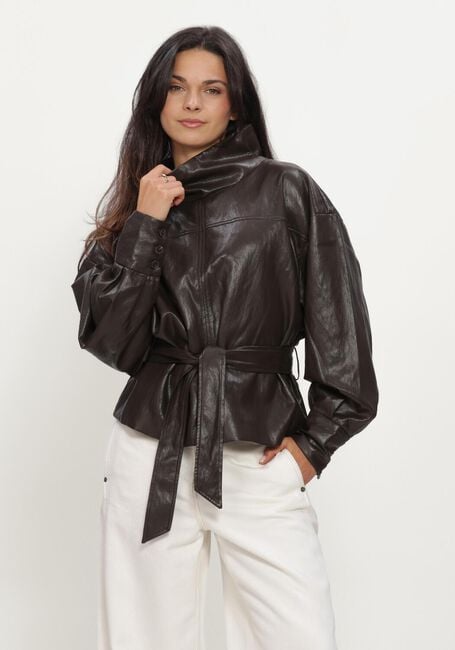 Braune CO'COUTURE Jack GITTCC FUNNEL NECK BLOUSE - large