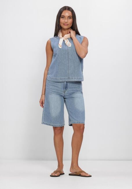 Blaue OBJECT Top OBJROSIE S/L LO DENIM TOP - large