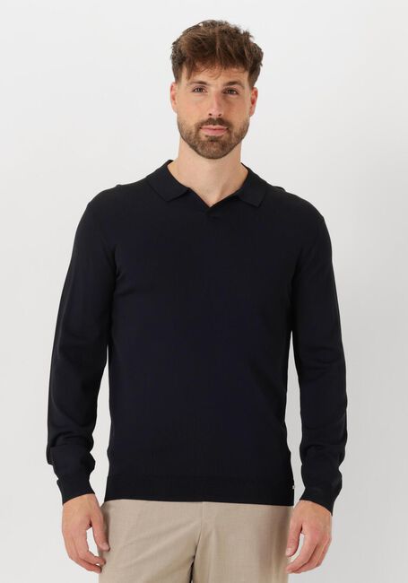 Schwarze GENTILUOMO Pullover POLO NO BUTTON LS K2039-260 - large
