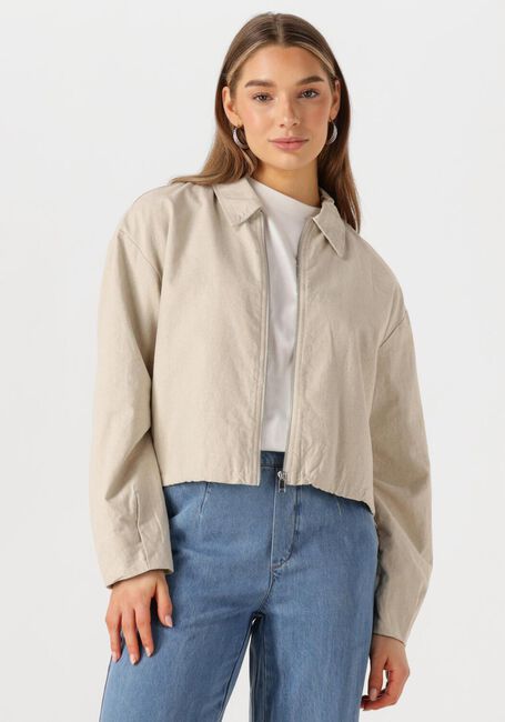 Beige OBJECT Jack OBJVIGGO RE BOMBER JACKET - large