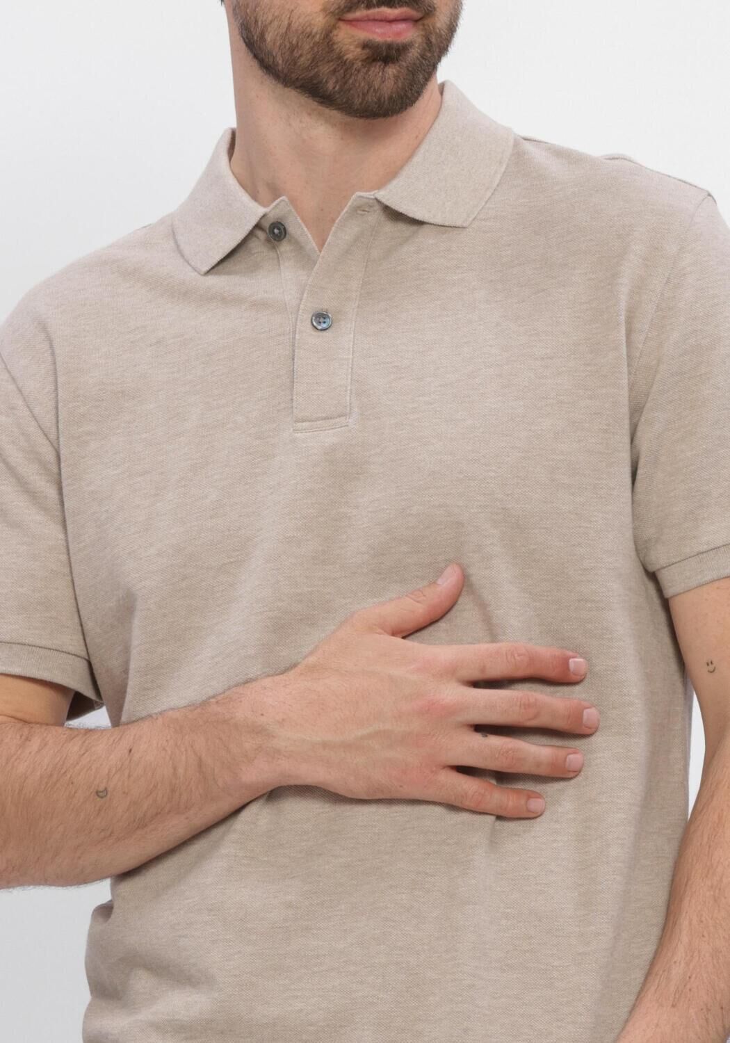 Beige PROFUOMO Polo-Shirt POLO SS BASIS PIQUE - large