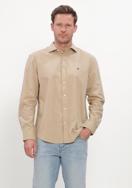 Beige TOMMY HILFIGER Casual-Oberhemd GMD POPLIN SEMI SPREAD RF SHT - large