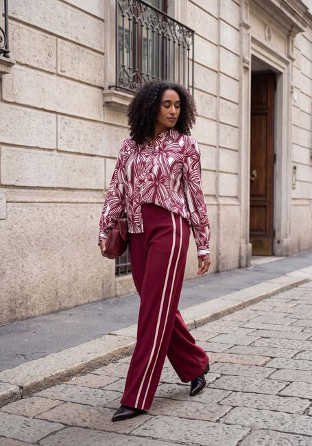 Bordeaux POM AMSTERDAM Blusen MILA RIBBON RED - large