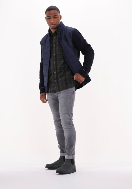 Blaue SCOTCH & SODA Wattierte Jack PADDED JACKET WITH KNITTED SLEEVE AND BACK PANEL - large