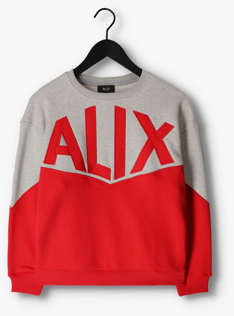 Rote ALIX THE LABEL Sweatshirt LADIES KNITTED COLOURBLOCKING SWEATER - large