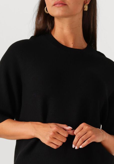 Schwarze MSCH COPENHAGEN T-shirt MSCHTHAMIRA 2/4 PULLOVER - large
