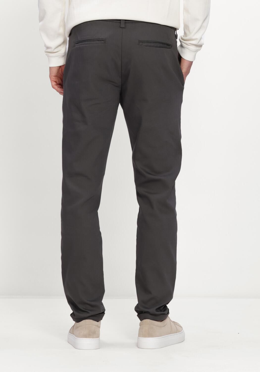 Dunkelgrau CAST IRON Lange Hosen CYLAS TAPERED CHINO MEGDA POWER - large