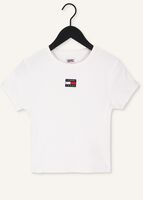 Weiße TOMMY JEANS T-shirt TJW BABY CROP RIB CENTER BADGE Weiße TOMMY JEANS T-shirt TJW BABY CROP RIB CENTER BADGE - medium
