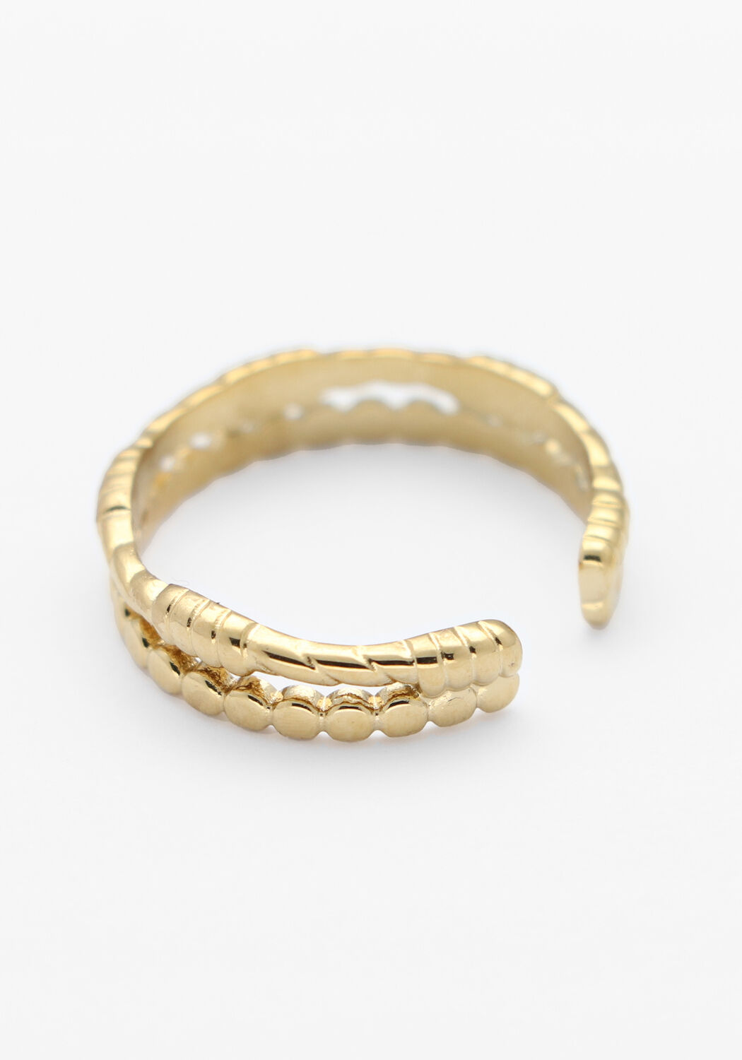 Goldfarbig NOTRE-V Ring RING DUBBLE - large