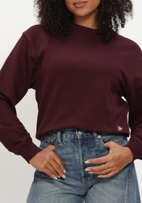 Bordeaux TOMMY HILFIGER Sweatshirt SCRIPT TERRY MDRN C-NK SWTSHIRT - large