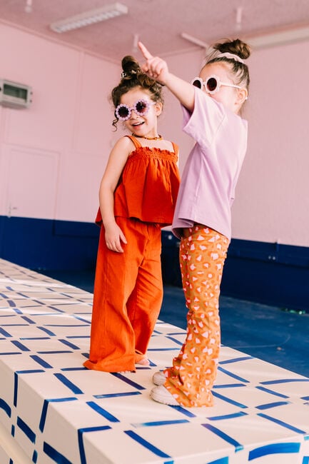 Orangene JACKY SUE Weite Hose MOSIE PANTS - large