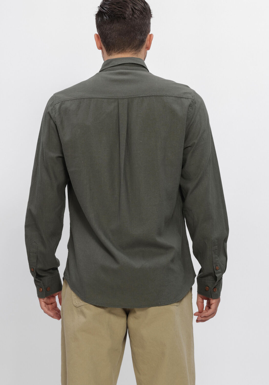 Gr&uuml;ne ANERKJENDT Casual-Oberhemd AKLEIF COT/LINEN/VIS L/S SHIRT - large