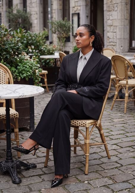Schwarze HAUTE L'AMITI&Eacute; Blazer PREMIERE OVERSIZE BELT BLAZER - large