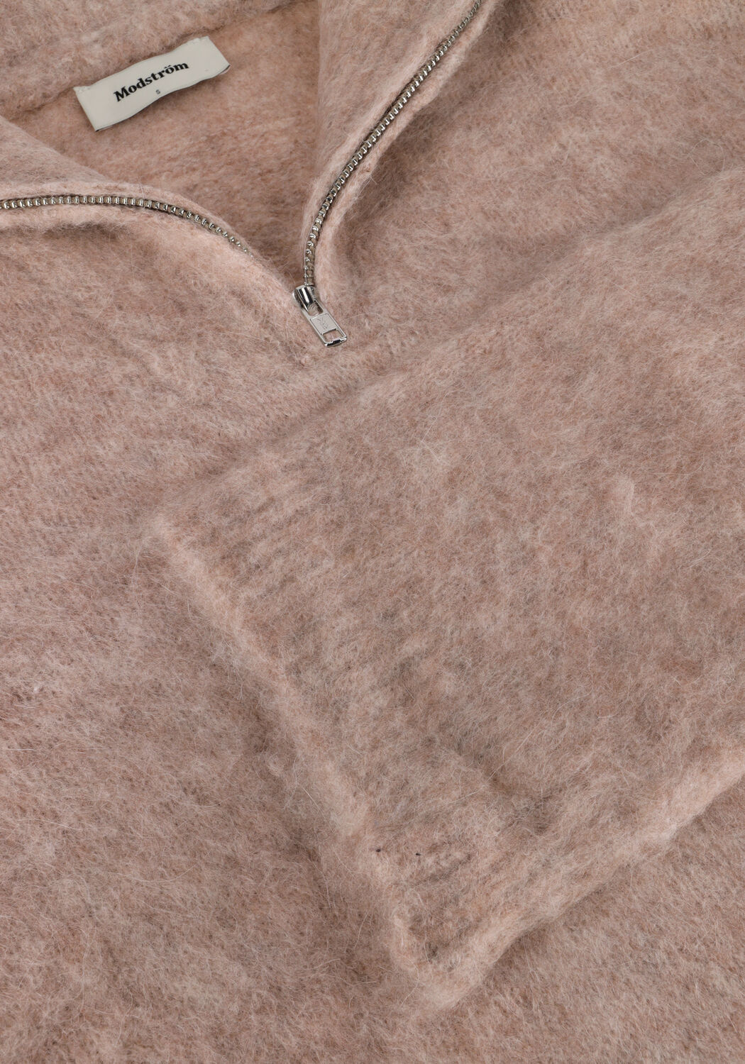 Beige MODSTR&Ouml;M Pullover KANEMD ZIP T-NECK - large