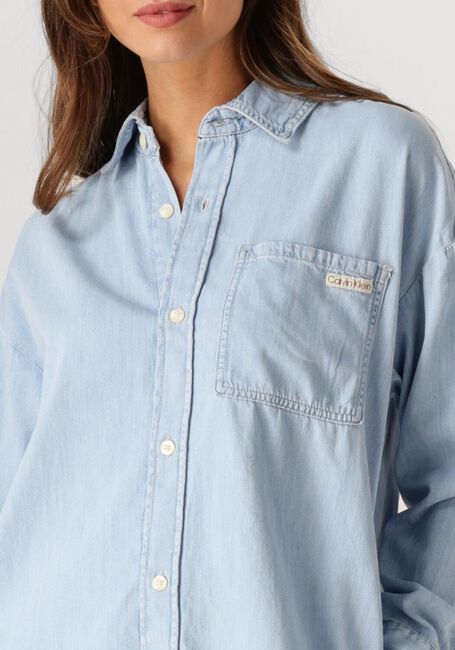 Hellblau CALVIN KLEIN Minikleid TENCEL LOOSE SHIRT DENIM DRESS - large