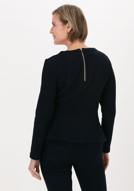 Schwarze VANILIA Top PEPLUM CREW - large