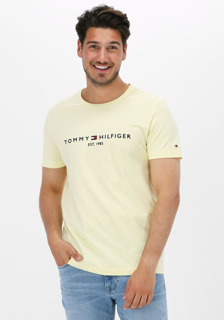 Gelbe TOMMY HILFIGER T-shirt TOMMY LOGO TEE - large