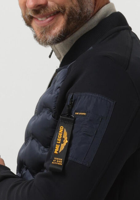 Blaue PME LEGEND Jack ZIP JACKET TERRY MIXED PADDED NYLON - large