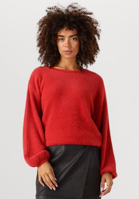Rote JANSEN AMSTERDAM Pullover CAILY TRUI P 150 ROUND NECKLINE - large