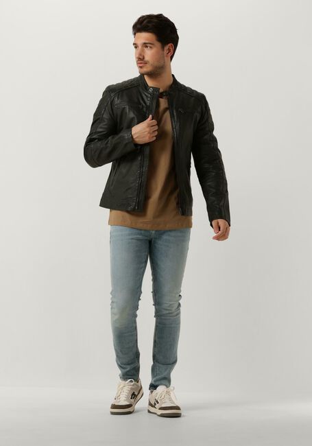 Dunkelgrün GOOSECRAFT Lederjack GC JACKET965 - large