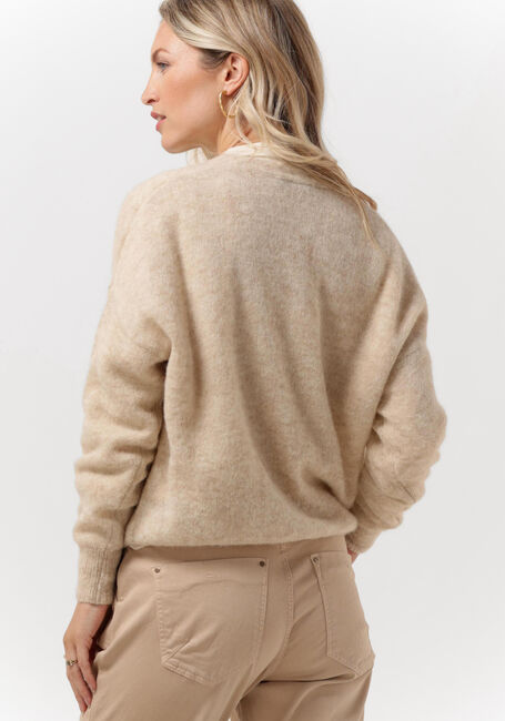 Weiße SUMMUM Strickjacke CARDIGAN FEATHER LIGHT ALPACA KNIT - large