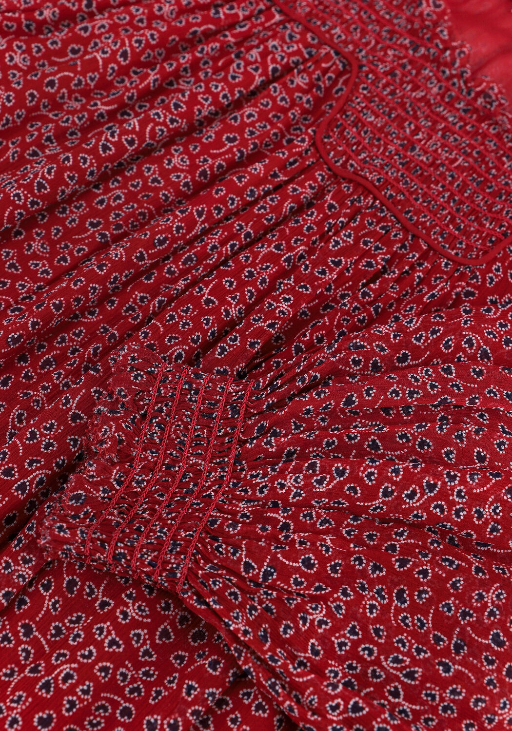 Rote IDANO Blusen SOLANGE - large