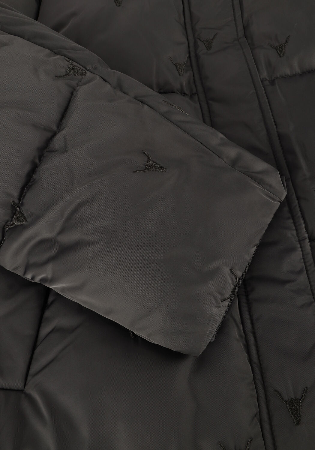 Graue ALIX THE LABEL Wattierte Jack LADIES WOVEN BULL PUFFER COAT - large