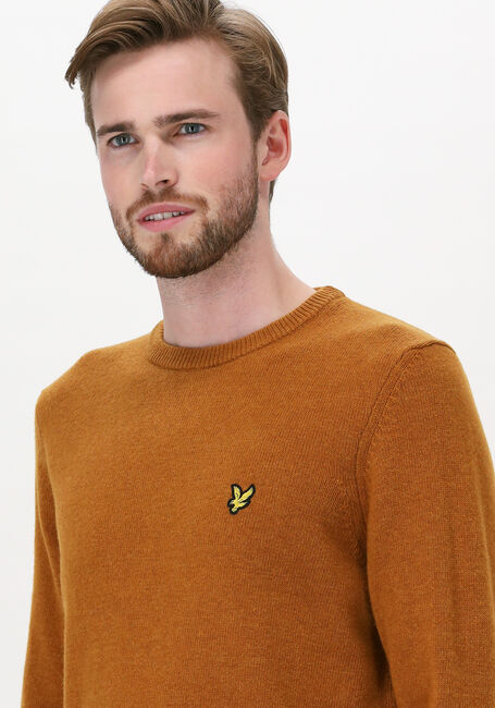 Orangene LYLE & SCOTT Pullover CREW NECK LAMBSWOOL BLEND JUMP - large