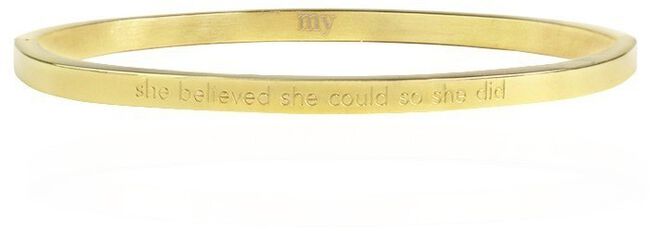 Goldfarbene MY JEWELLERY Armband SHE BELIEVED SHE COULD SO SHE - large