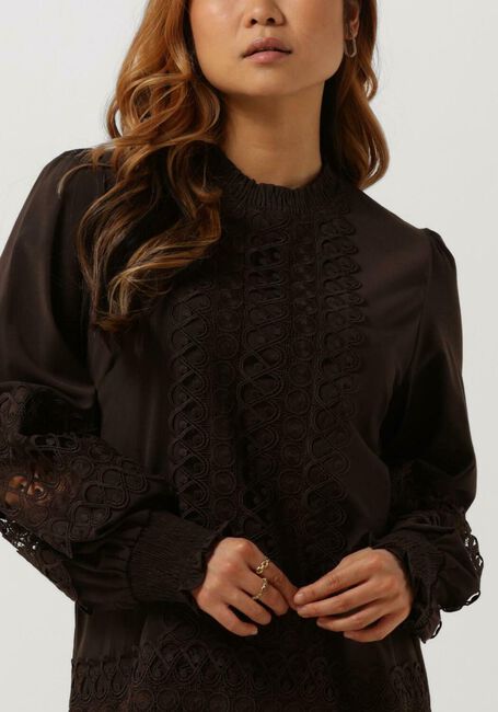 Braune NEO NOIR Minikleid KATJA EMBROIDERY DRESS - large