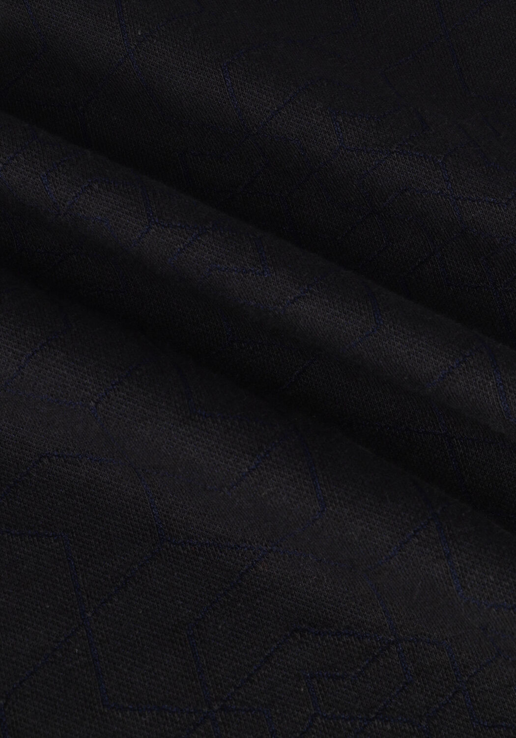 Schwarze PME LEGEND Polo-Shirt LONG SLEEVE POLO JACQUARD JERSEY - large