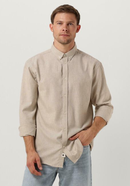 Beige ANERKJENDT Casual-Oberhemd AKKONRAD MELANGE SHIRT - large