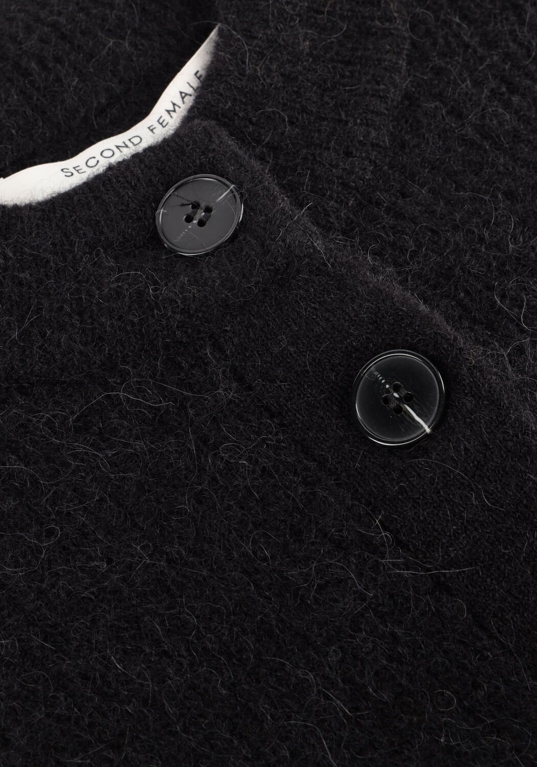 Schwarze SECOND FEMALE Pullover GABBY KNIT CARDIGAN - large